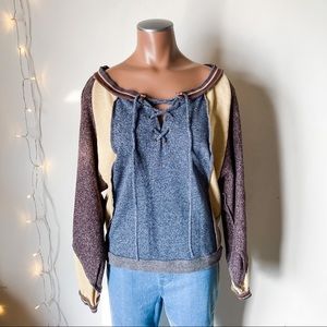 {Gilded Intent} Colorblock Sweatshirt